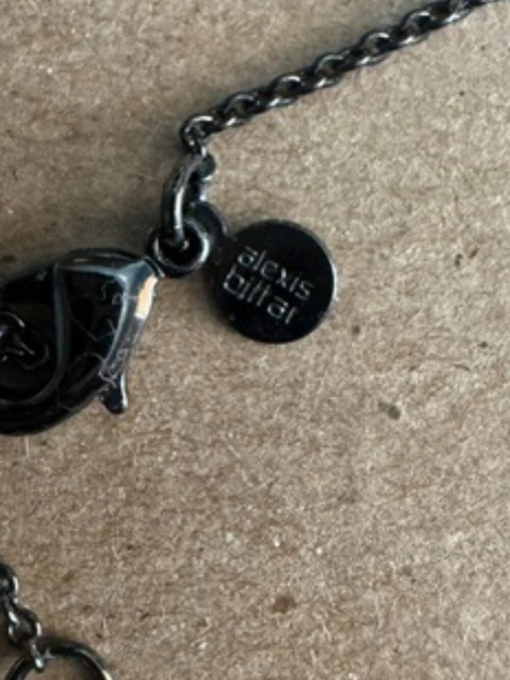 ALEXIS BITTAR CRYSTAL RUTHENIUM PLATED NECKLACE - Picture 2 of 3